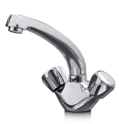 EVO ACLAIM CHROME MONO DUAL HANDLE KITCHEN SINK MIXER TAP with SWIVEL SPOUT, KTAP011CP